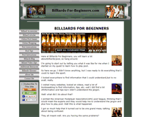 Tablet Screenshot of billiards-for-beginners.com